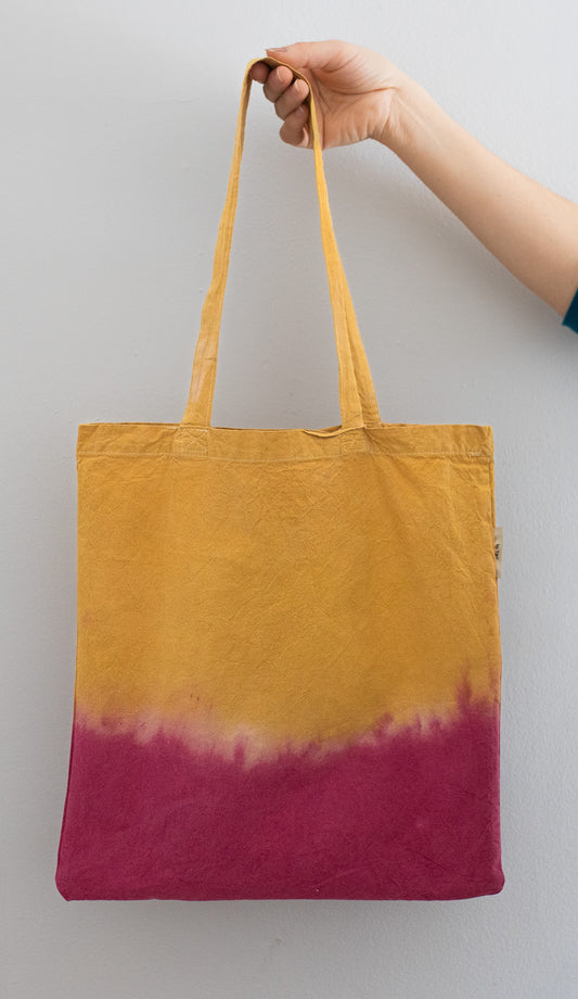 Naturally-Dyed Organic Cotton Tote Bag