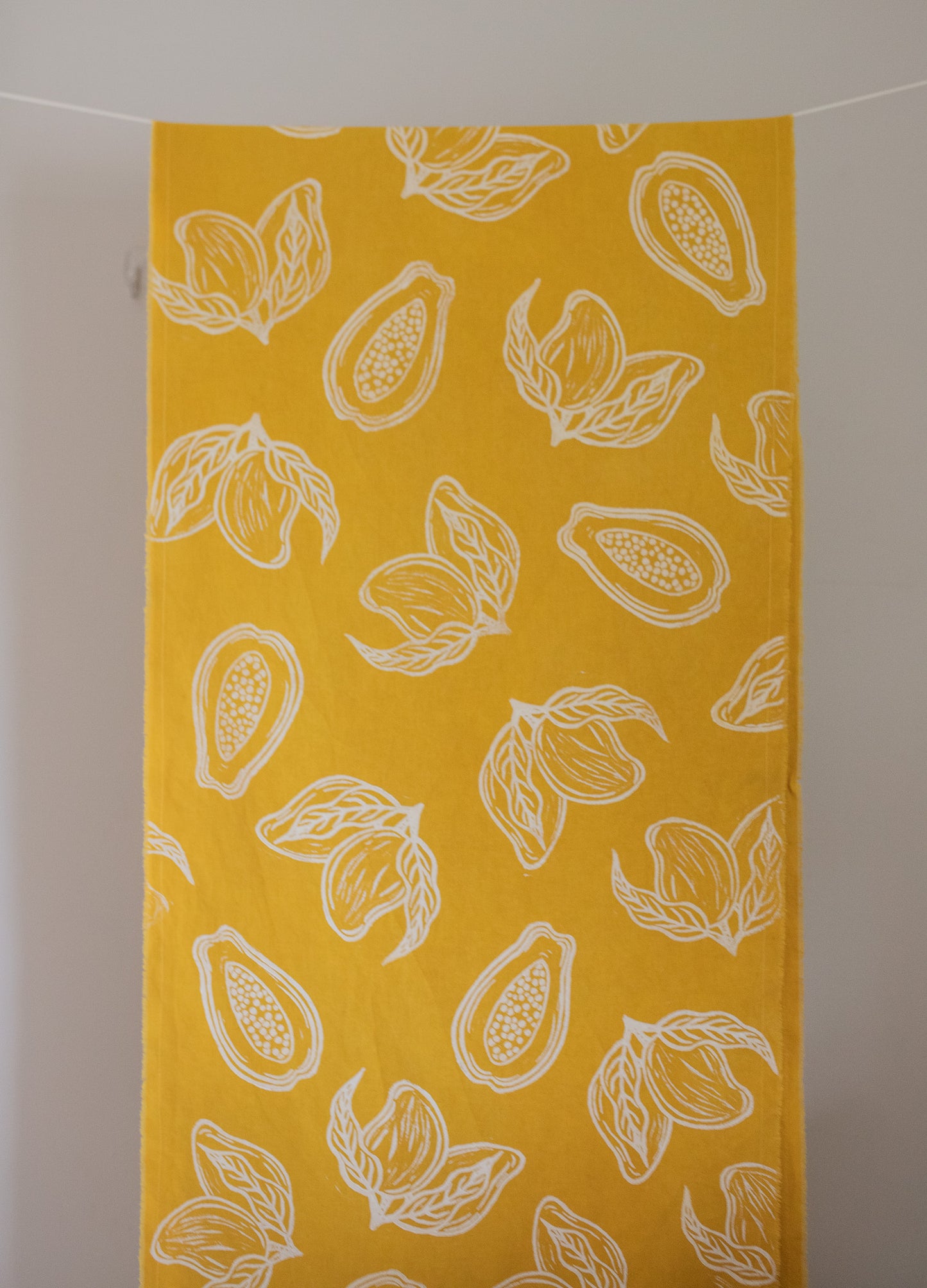 Mango + Papaya Linen Table Runner